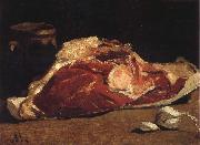 Claude Monet Still Life with Meat oil on canvas